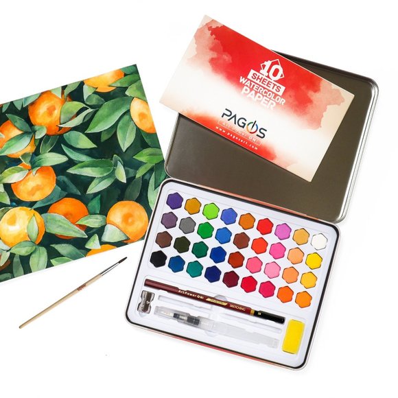 Pagos Other - Pagos Watercolor Paint Set, 36 Colors, Gift Set